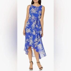 Studio 1 size 16W blue and white floral dress